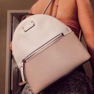 Kate Spade white and pink backpack!